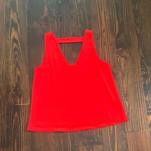 Tyche Bold Red V-Neck Tank Top